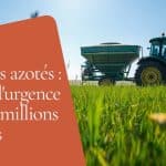 Tracteur epandeur d engrais sur prairie, aide engrais azotes