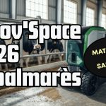 Robot d affouragement autonome et vaches laitieres Holstein, Innov Space 2026