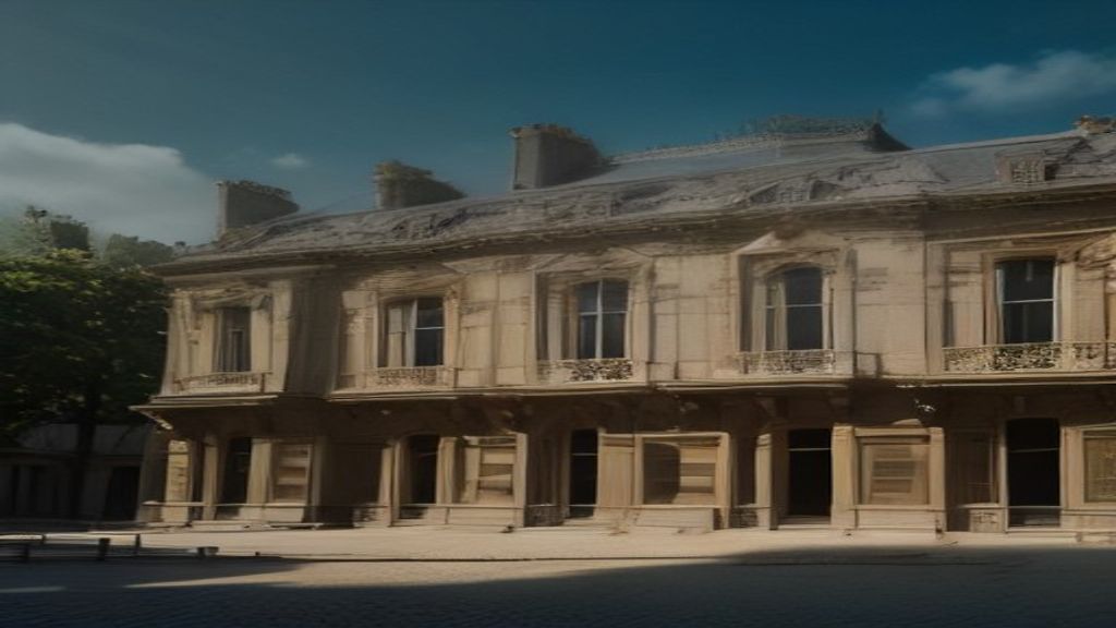 Façade en pierre d’un bâtiment administratif français en fin de journée