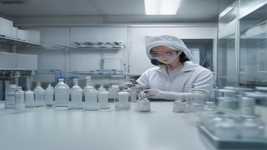 Flacons d'échantillons de lait alignés sur une paillasse de laboratoire d'analyses